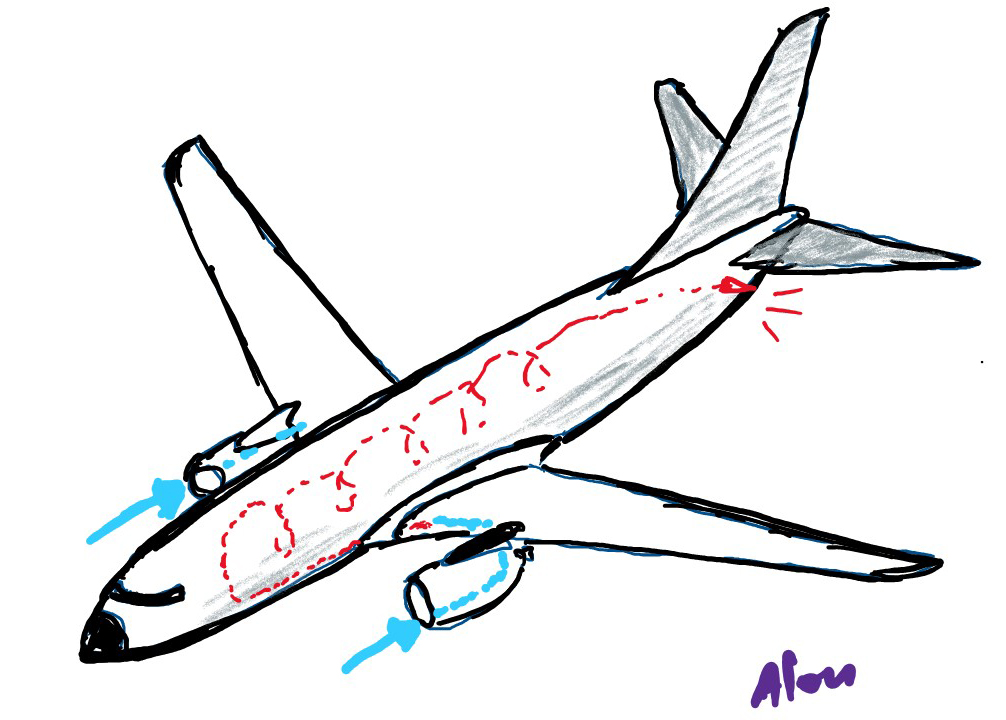 מאין מגיע האוויר לנשימה במטוס?