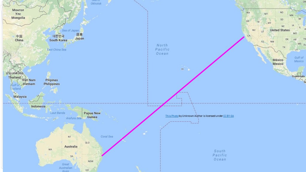 טיסה מעל ים